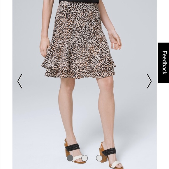 WHBM Leopard A-line skirt - Picture 6 of 7